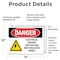 Signmission Electrical Hazard Low Voltage Danger Sign, Vinyl Decal, 14in W x 10in L, 2PK OS-2PACK-DS-D-1014-L-2312 - alternate 5